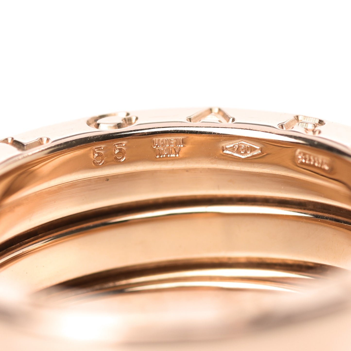 18K Rose Gold B.Zero1 Three-Band Ring 55 7.25