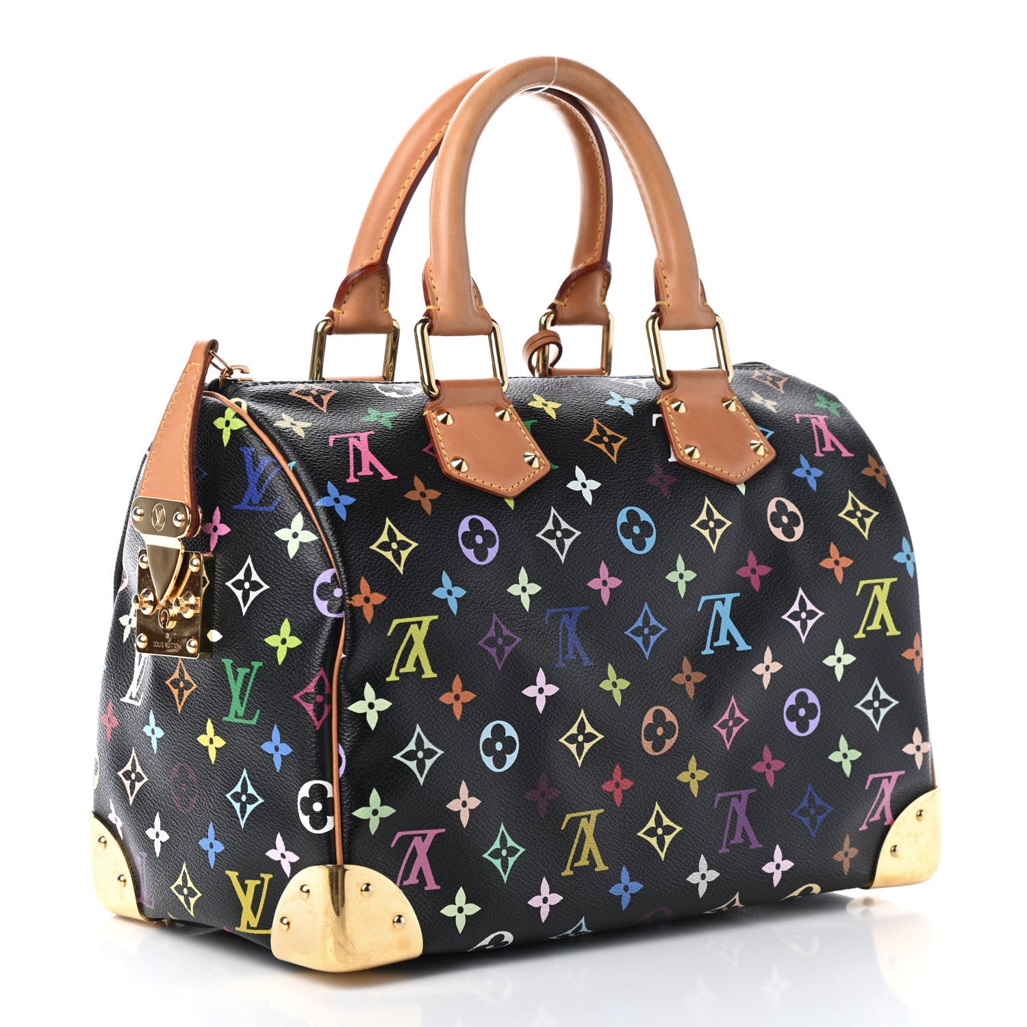 Louis Vuitton Monogram Multicolor Speedy 30 Black 2 of 4