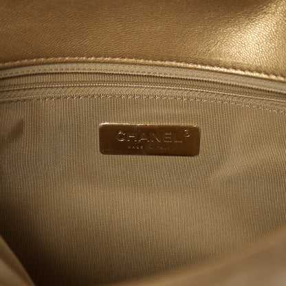 Chanel Goatskin Quilted Large 19 Flap Gold 5 of 9