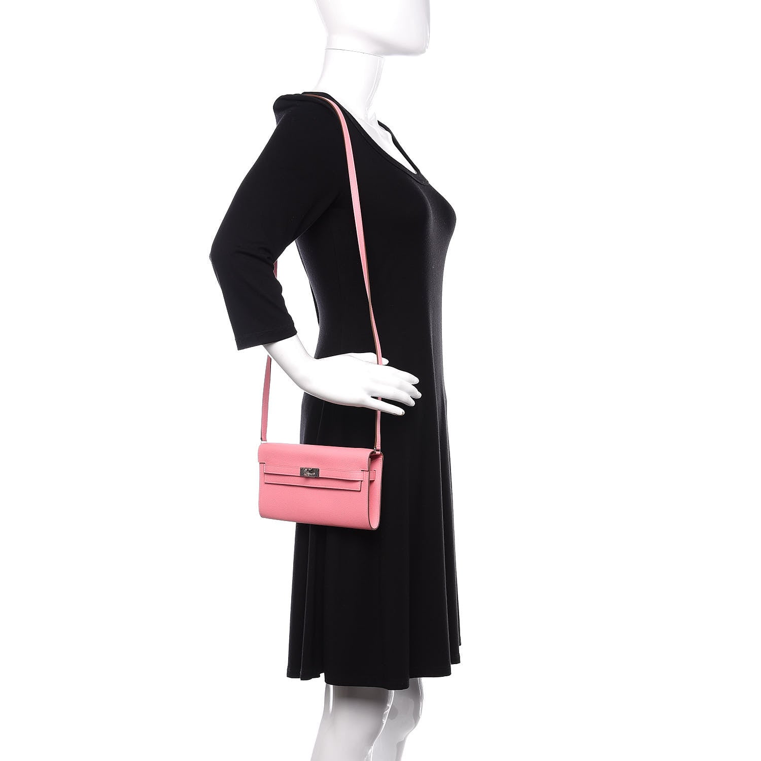 Hermes Epsom Kelly Wallet To Go Rose Confetti 2 of 10