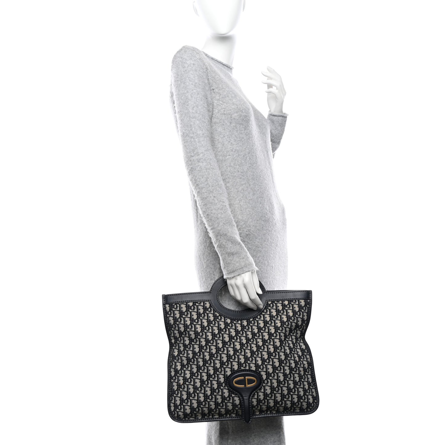 Oblique Fold Over Clutch Blue