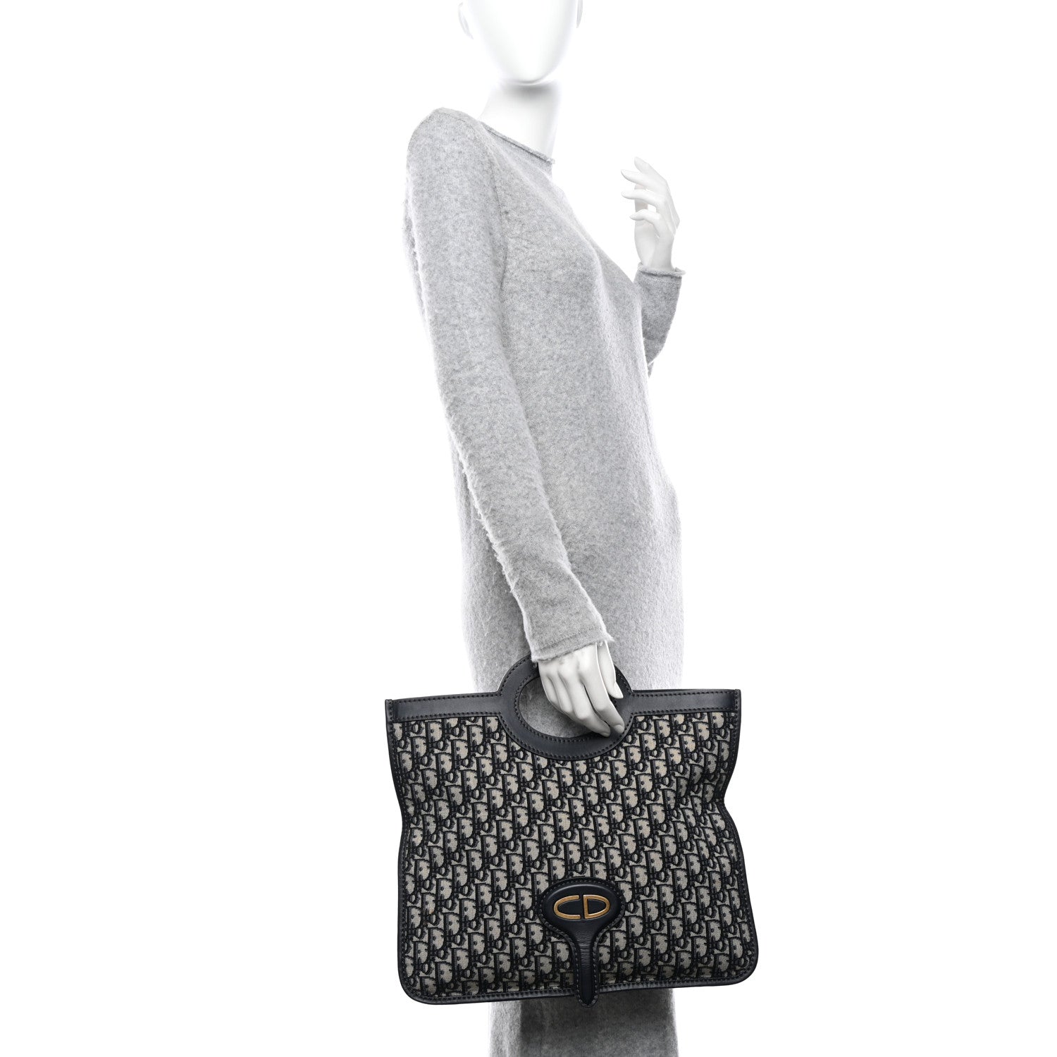 Christian Dior Oblique Fold Over Clutch Blue 1 of 10