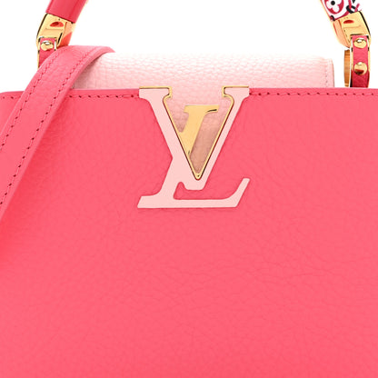 Louis Vuitton Taurillon Monogram Tile Capucines Mini Dragonfruit Ballet Pink 7 of 9