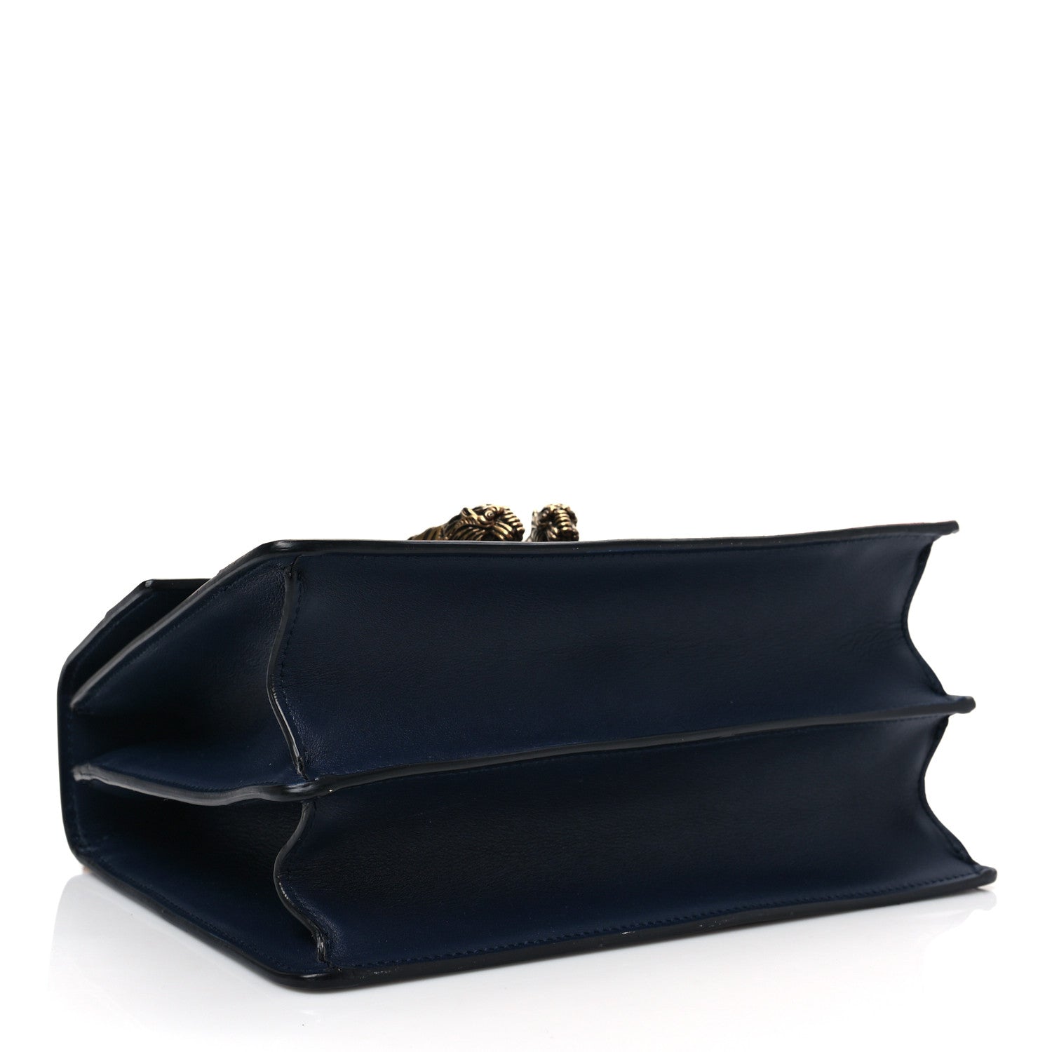 Gucci Moon Calfskin Bamboo Web Medium Dionysus Top Handle Bag Blue Emerald Hibiscus Red 4 of 9
