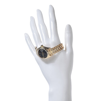 Rolex 18K Yellow Gold 26mm Datejust President Watch Black 69178 2 of 8