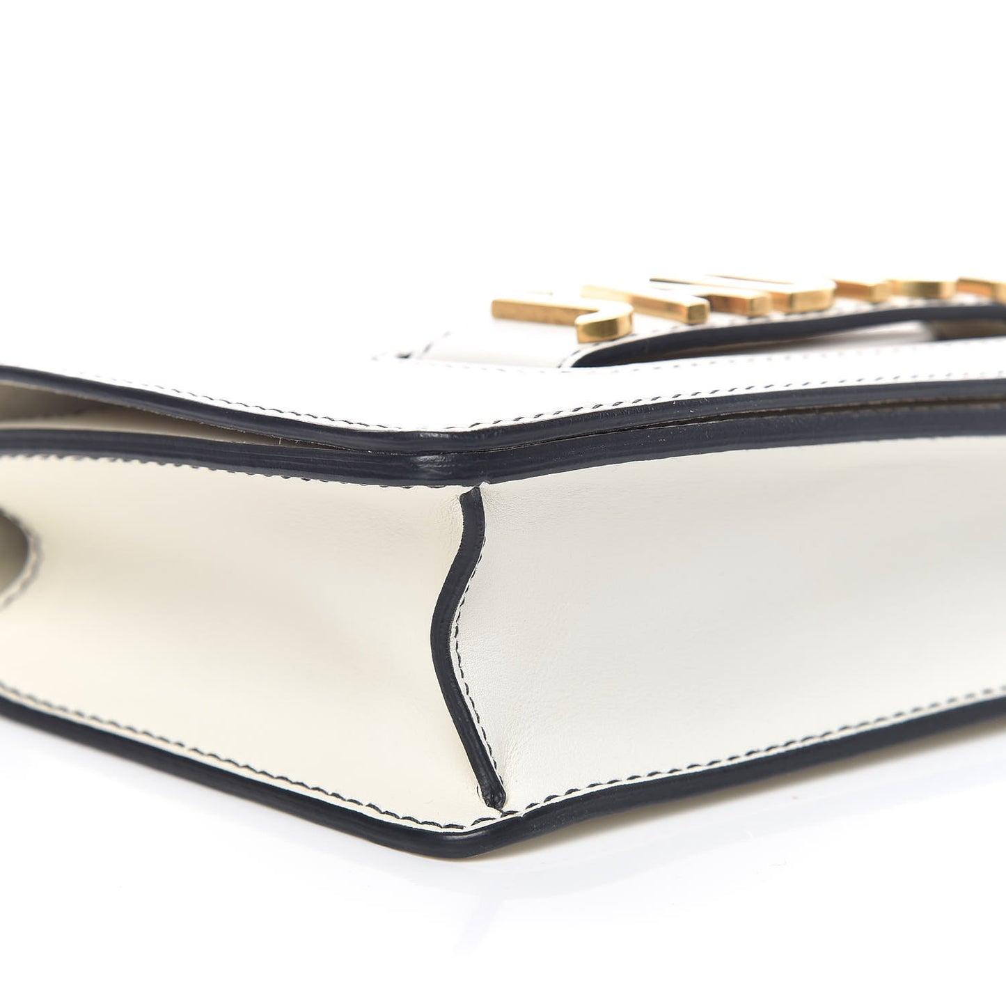 Calfskin J'Adior Chain Flap Bag Off White