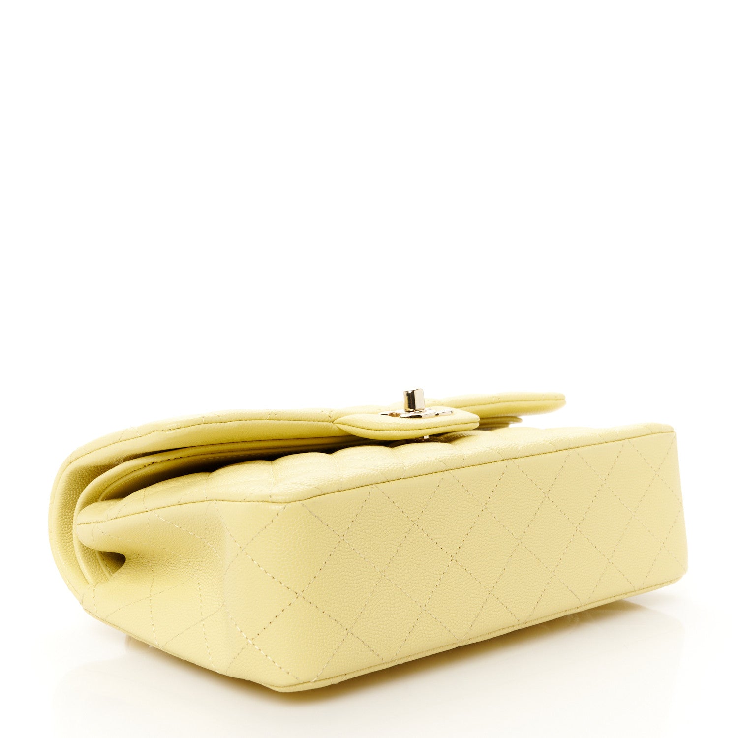 Chanel Caviar Quilted Small Double Flap Light Yellow 4 of 11