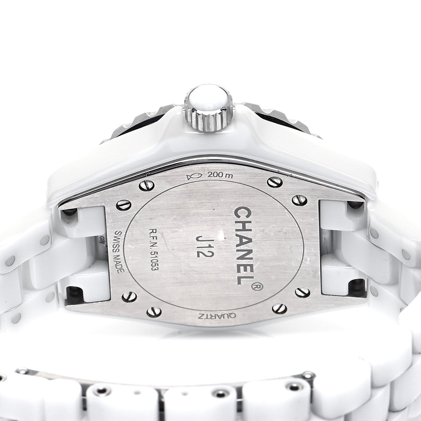 Stainless Steel Ceramic 33mm J12 Quartz Watch White
