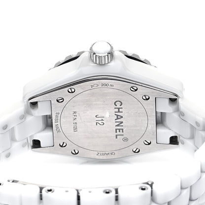 Chanel Stainless Steel Ceramic 33mm J12 Quartz Watch White 4 of 4