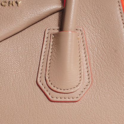 Givenchy Sugar Grained Goatskin Small Tri-Color Antigona Taupe Black Orange 7 of 11