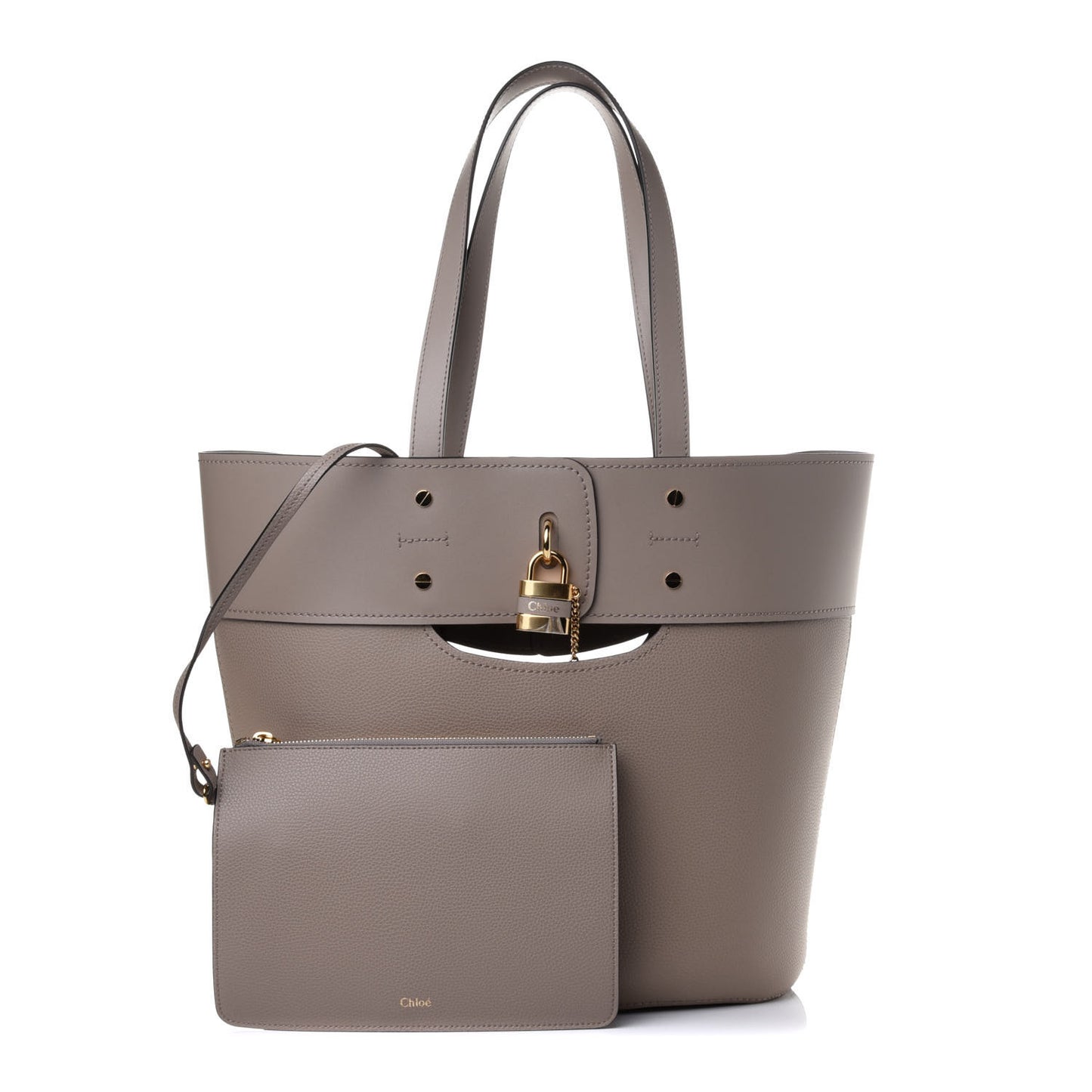 Smooth Grained Calfskin Medium Aby Tote Motty Grey