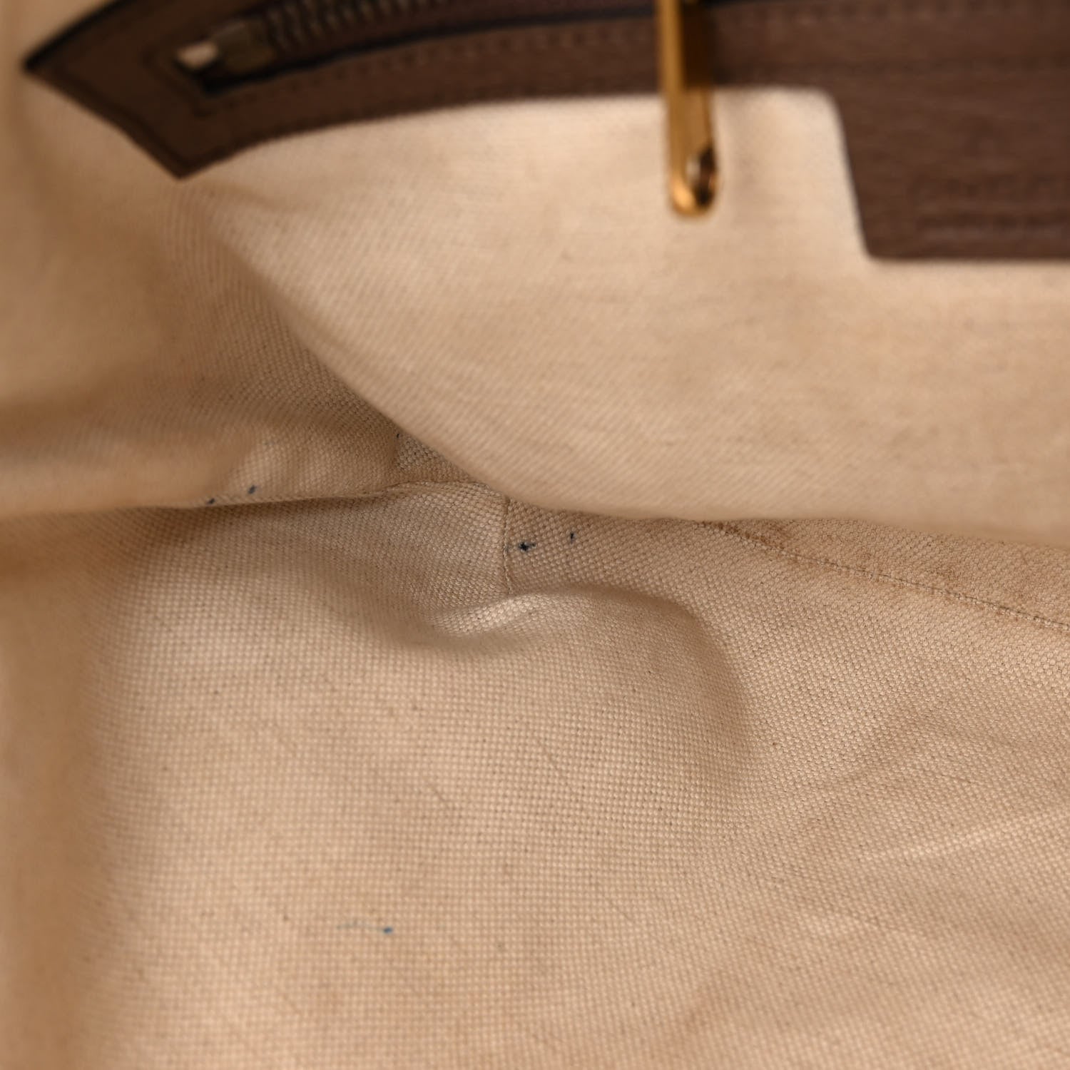 Gucci GG Supreme Monogram Textured Dollar Calfskin Web Small Ophidia Half Moon Hobo Beige Ebony New Acero 11 of 11