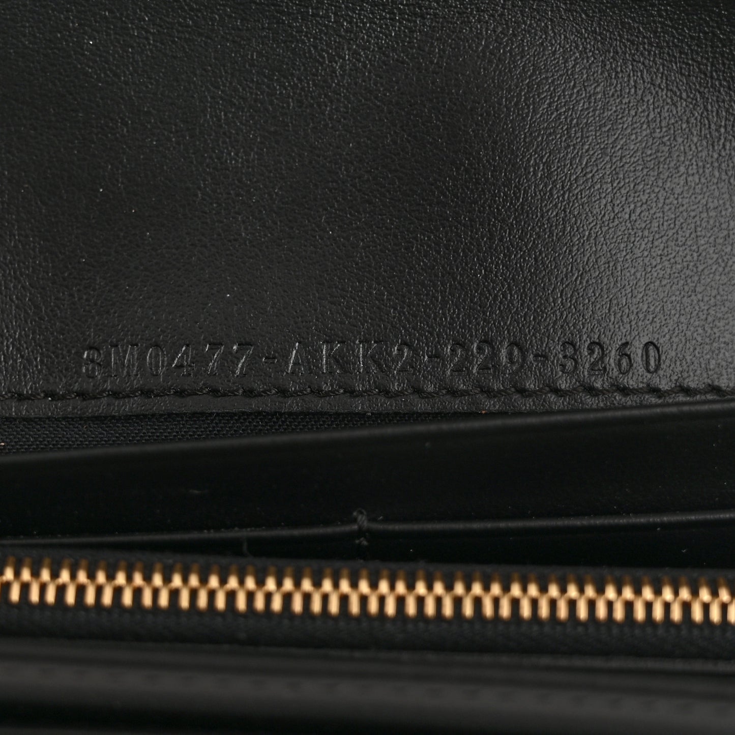 Vitello Kyoto Metal Fendi Roma Logo Chain Continental Wallet Black