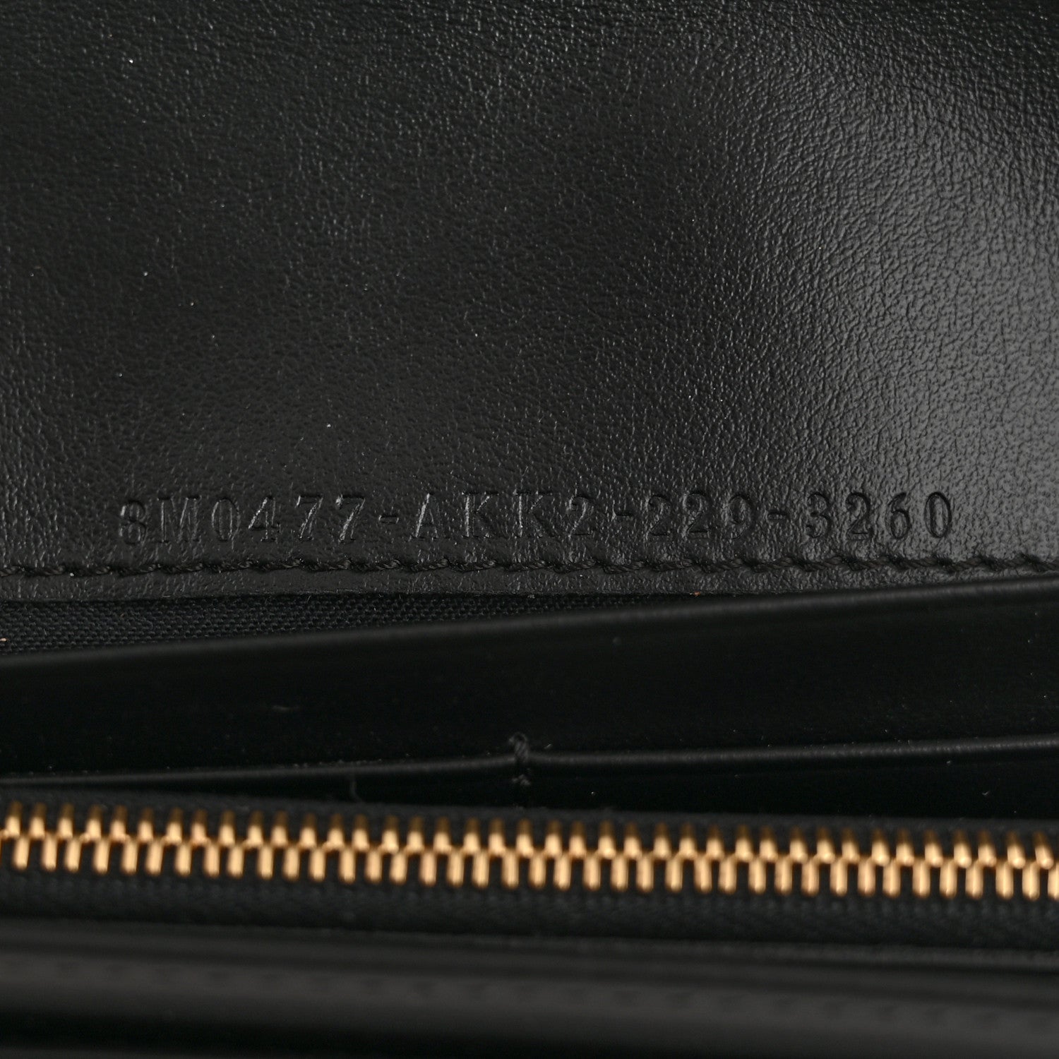 Fendi Vitello Kyoto Metal Fendi Roma Logo Chain Continental Wallet Black 6 of 10