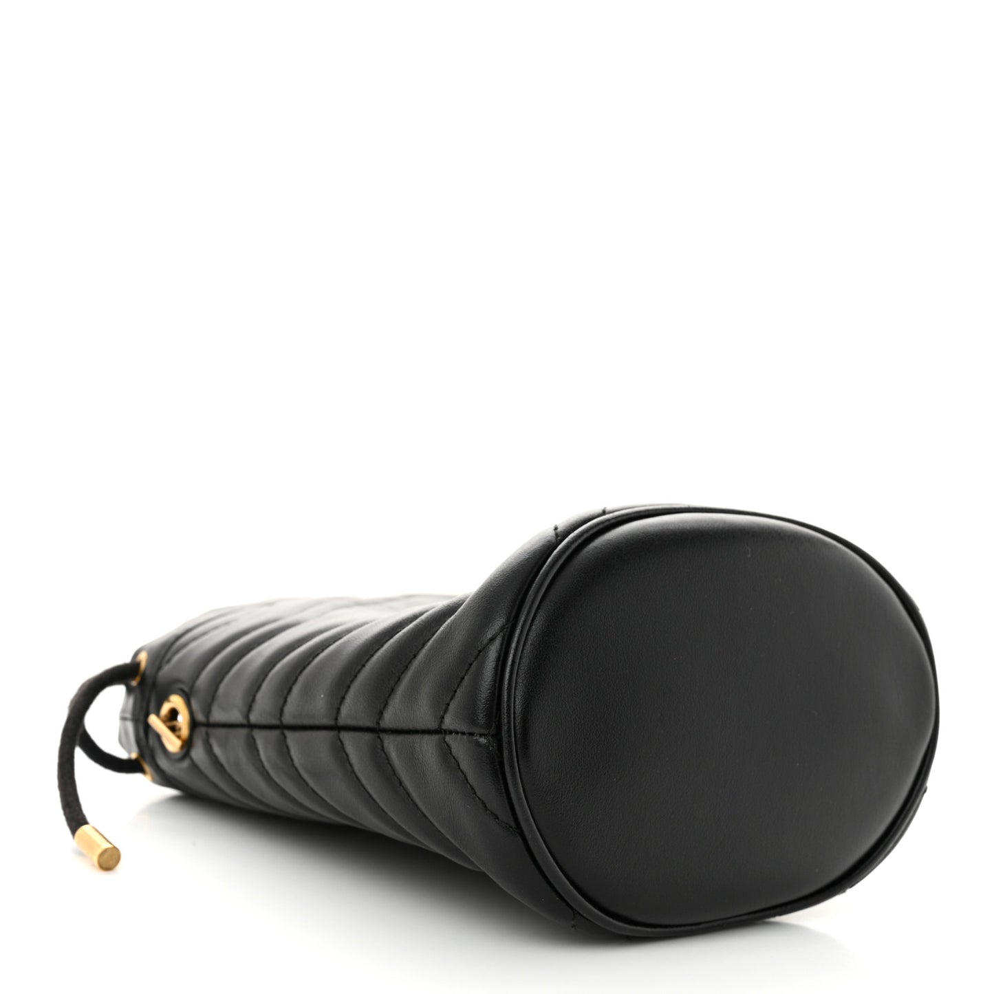 Calfskin Matelasse Mini GG Marmont 2.0 Bucket Bag Black