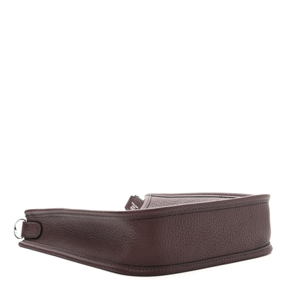 Hermes Taurillon Clemence Maxi Quadrille Evelyne TPM Rouge Sellier Bleu Bill Biscuit Rouge H 4 of 11