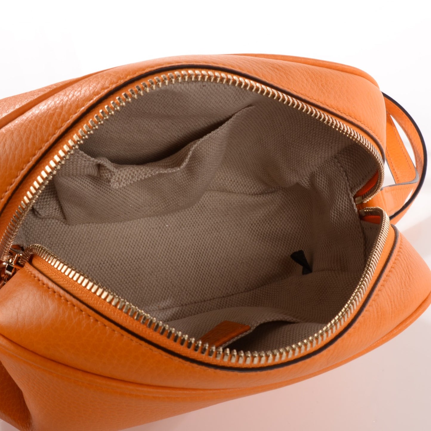 Pebbled Calfskin Small Soho Disco Bag Curcuma