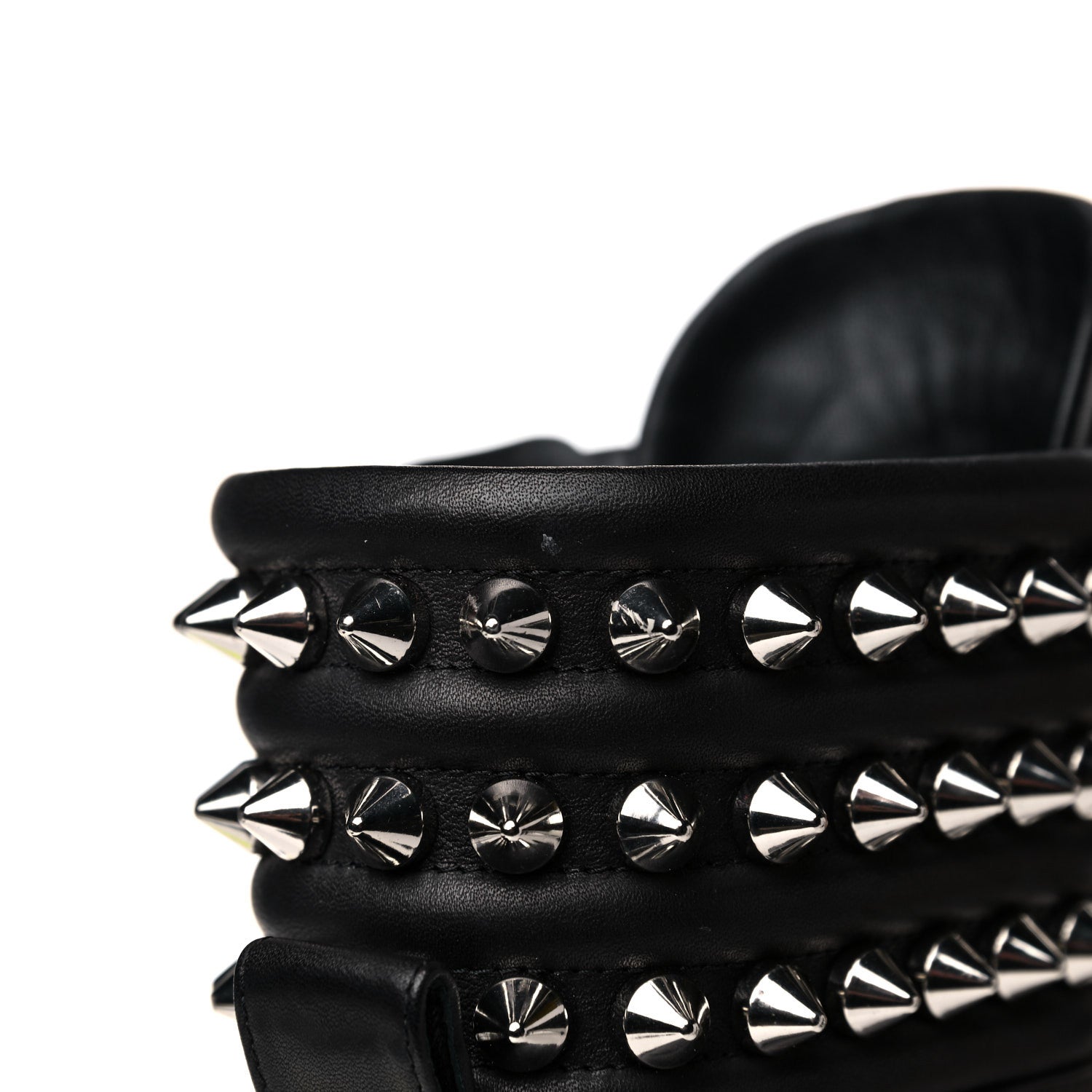 Christian Louboutin Calfskin Winter Spikes 70 Combat Boots 39.5 Black 14 of 15