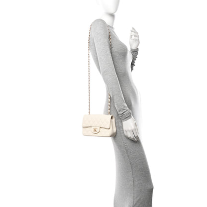 Chanel Lambskin Quilted Mini Rectangular Flap White 2 of 12