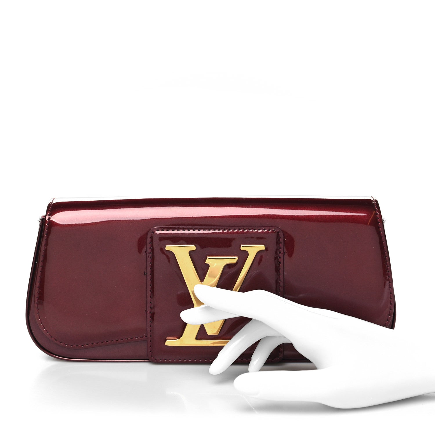 Louis Vuitton Patent Sobe Clutch Rouge Fauviste 2 of 11