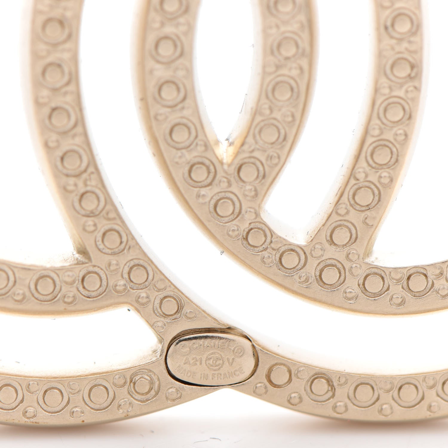 Chanel Crystal CC Brooch Light Gold 4 of 6