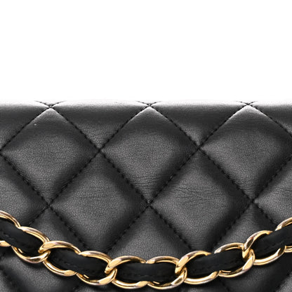 Chanel Lambskin Quilted Jumbo Double Flap Black 8 of 13