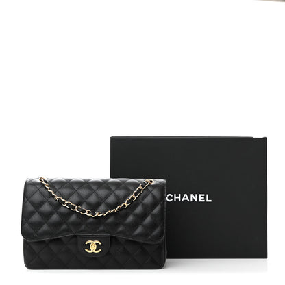 Chanel Caviar Quilted Jumbo Double Flap Black 11 of 11