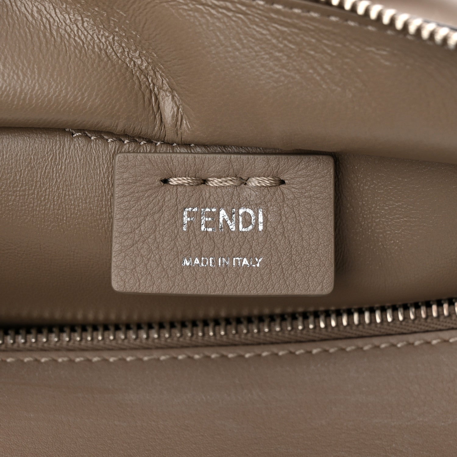 Fendi Vitello Dolce Ribbon Lace Up Petite 3Jours Tote Tortora Ceruleo 6 of 14