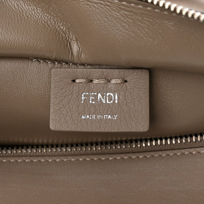 Fendi Vitello Dolce Ribbon Lace Up Petite 3Jours Tote Tortora Ceruleo 6 of 14
