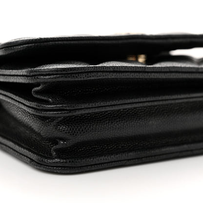 Chanel Caviar Quilted Mini Wallet On Chain WOC Black 9 of 12