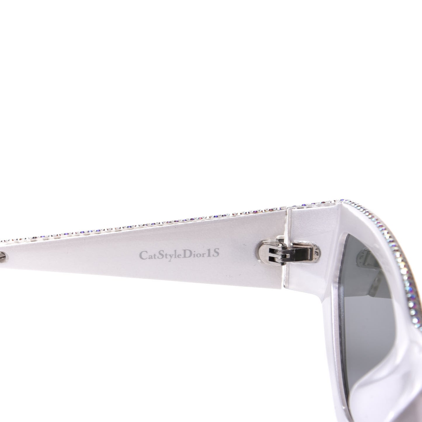 Acetate Crystal CatStyleDior1S Sunglasses Silver
