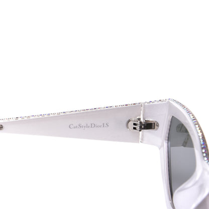 Christian Dior Acetate Crystal CatStyleDior1S Sunglasses Silver 6 of 7