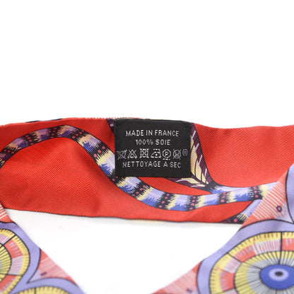 Hermes Silk The Savana Dance Twilly Rouge Parme Corail 4 of 4