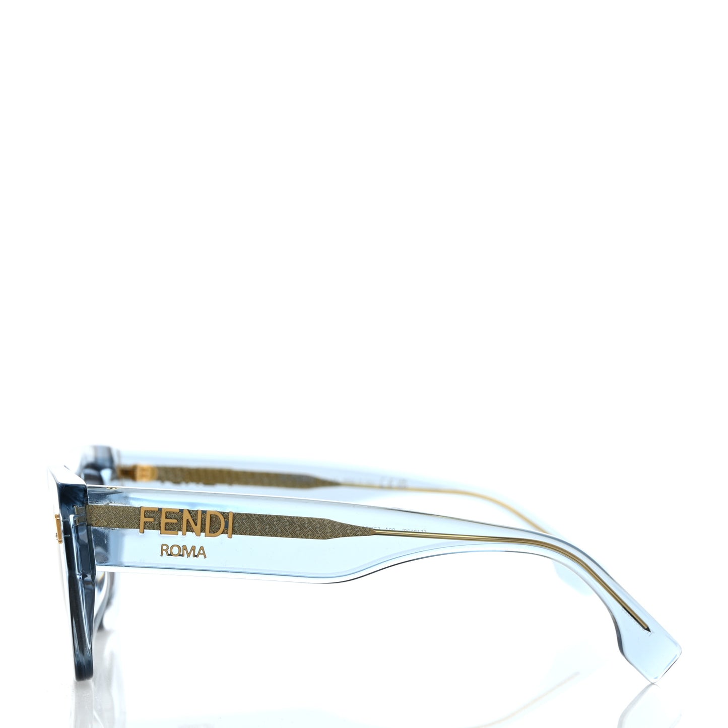 Acetate Fendi Roma Square Sunglasses FE401001I Blue