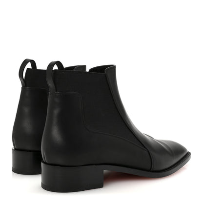 Christian Louboutin Calfskin Ingrassato Womens Marmada Flat Chelsea Boots 39.5 Black 5 of 8