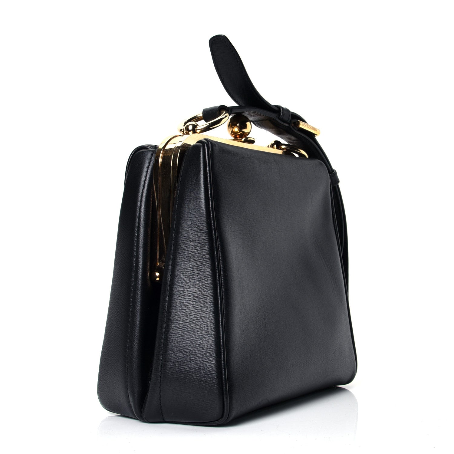 Dolce & Gabbana Calfskin Agata Shoulder Bag Black 2 of 4