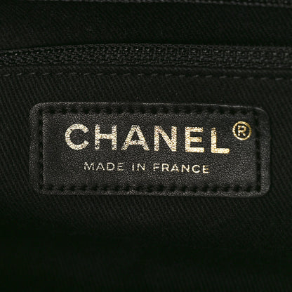 Chanel Calfskin Square Quilted Grommet Embellished Piercing Chic Clutch Black 6 of 9