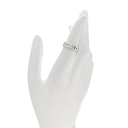 Tiffany Sterling Silver Diamond Locks Ring 51 5.75 2 of 4