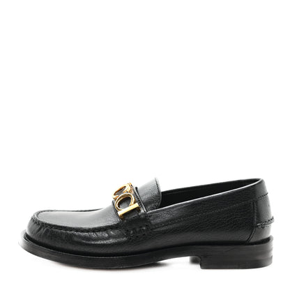 Gucci Goatskin Womens Logo 15mm Loafers 35 Black 1 of 9