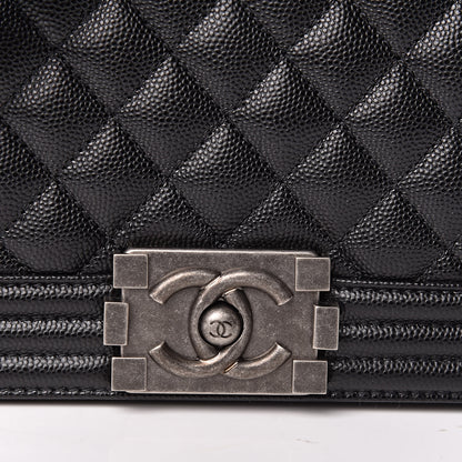 Chanel Caviar Quilted Medium Boy Flap Black 10 of 11