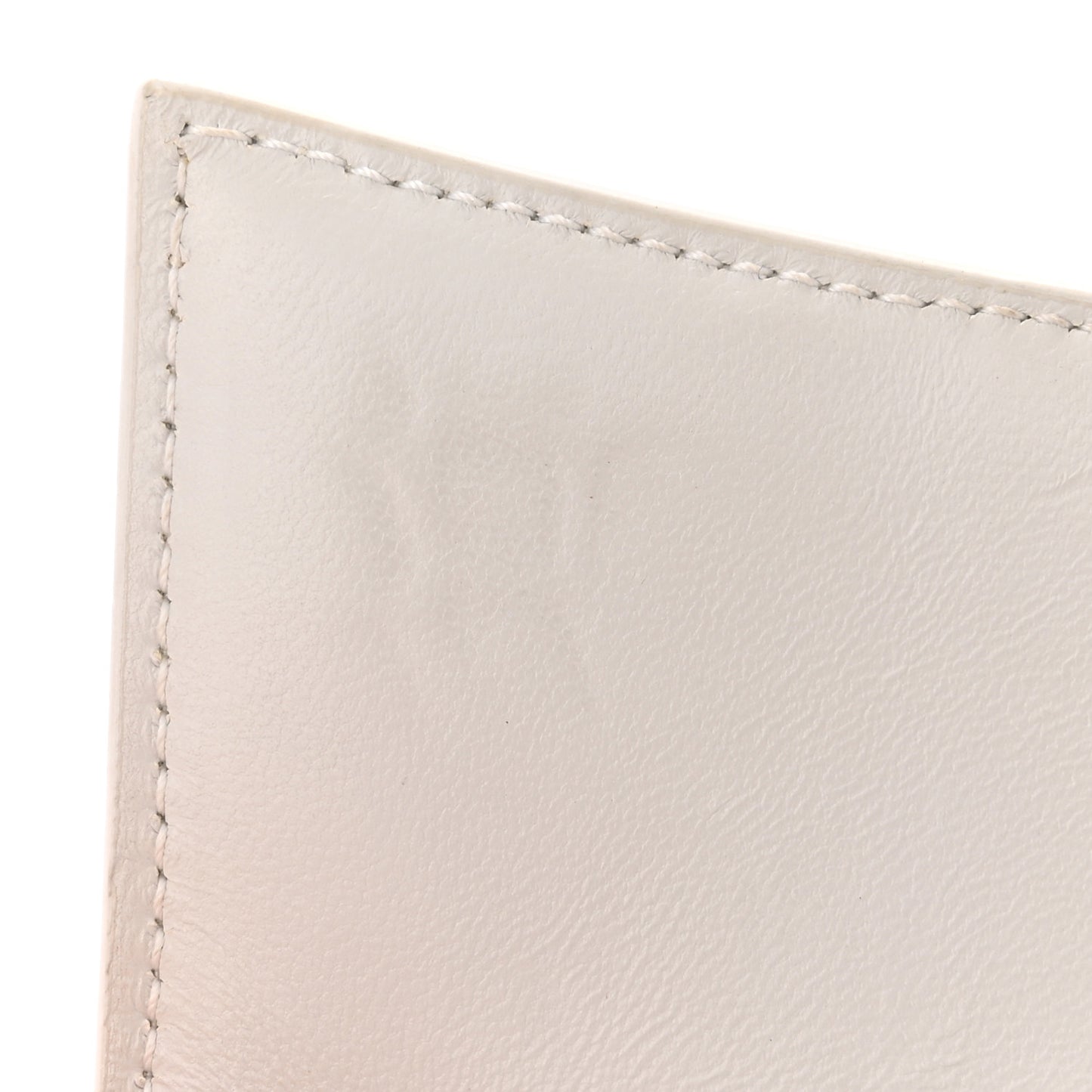 Shiny Calfskin Crocodile Embossed Hourglass Chain Bag White