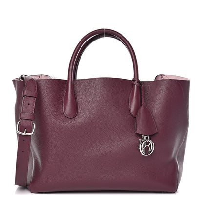 Christian Dior Supple Grained Calfskin Large Open Bar Tote Purple 1 of 11