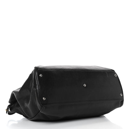 Fendi Goatskin Large Peekaboo Iconic Satchel Black 3 of 5
