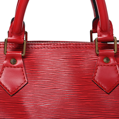Louis Vuitton Epi Speedy 30 Castillan Red 8 of 11