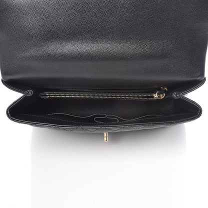 Chanel Caviar Lizard Quilted Medium Coco Handle Flap Black 6 of 11