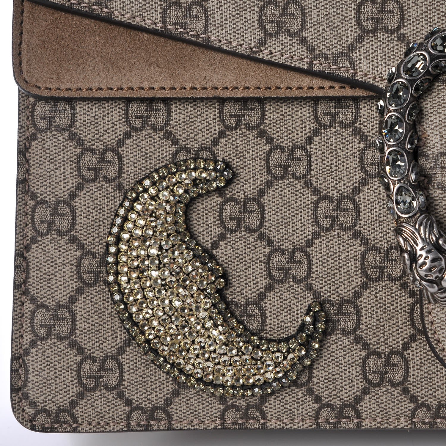 Gucci GG Supreme Monogram Shooting Star Embroidered Medium Dionysus Shoulder Bag Beige 9 of 10