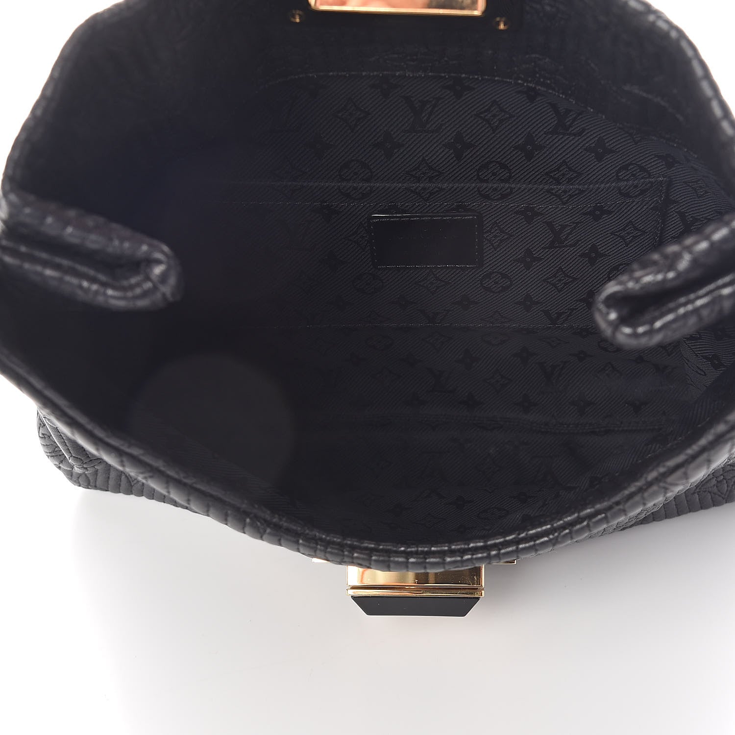 Louis Vuitton Calfskin Quilted Monogram Altair Clutch Black 5 of 8
