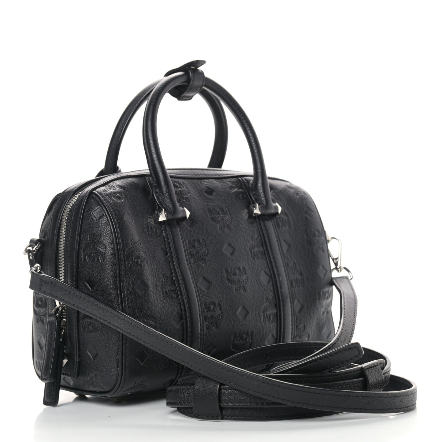 Calfskin Ottomar Monogram Boston Bag Black