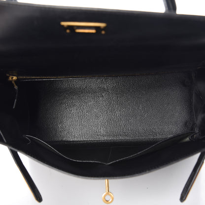 Hermes Box Kelly Retourne 28 Black 7 of 39