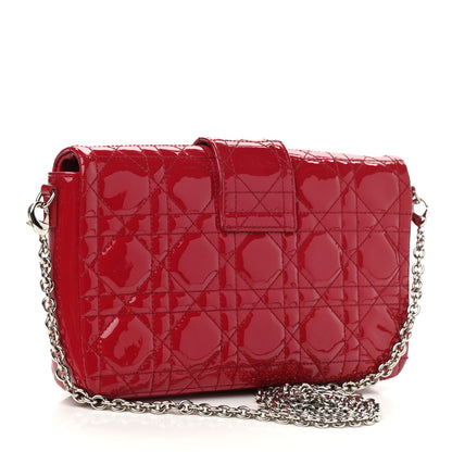 Christian Dior Patent Cannage New Lock Pouch Red 3 of 11